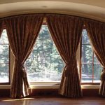 Bay window curtain rods