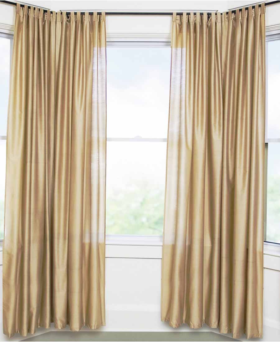 Bay window curtain rods